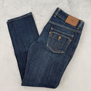 Vintage D&G Dolce & Gabbana Cute Jeans Y2K Low Rise Dark Wash Womens Size‎ 29